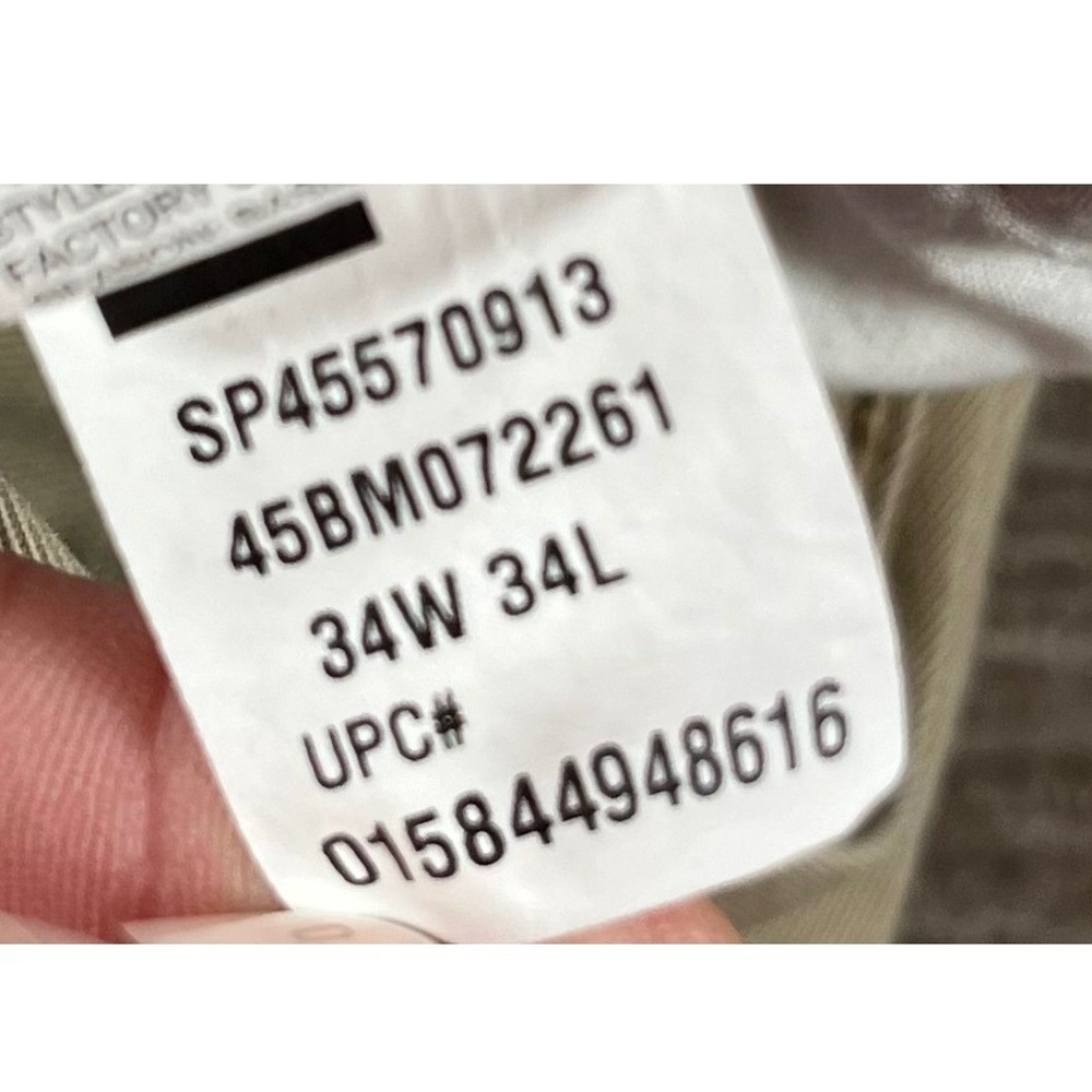 IZOD Mens Classic Fit Khaki Chino Pants Beige 34x34 45BM072 Stretch Twill - Picture 10 of 11
